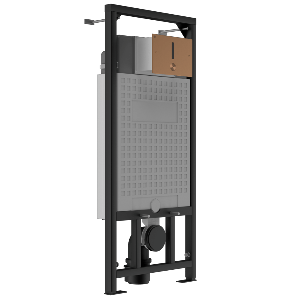 Duten bati-support avec chasse automatique alimentation secteur, finition PVD cuivre - Garantie 10 ans