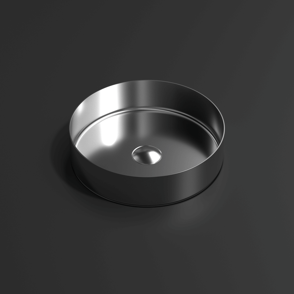 Duten vasque ronde à poser Ø36cm, inox brossé