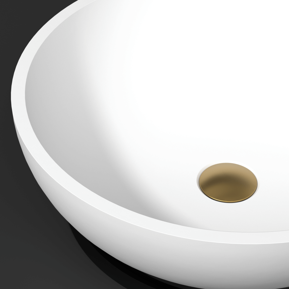 Vasque à poser Solid Surface 58x38cm, blanc mat