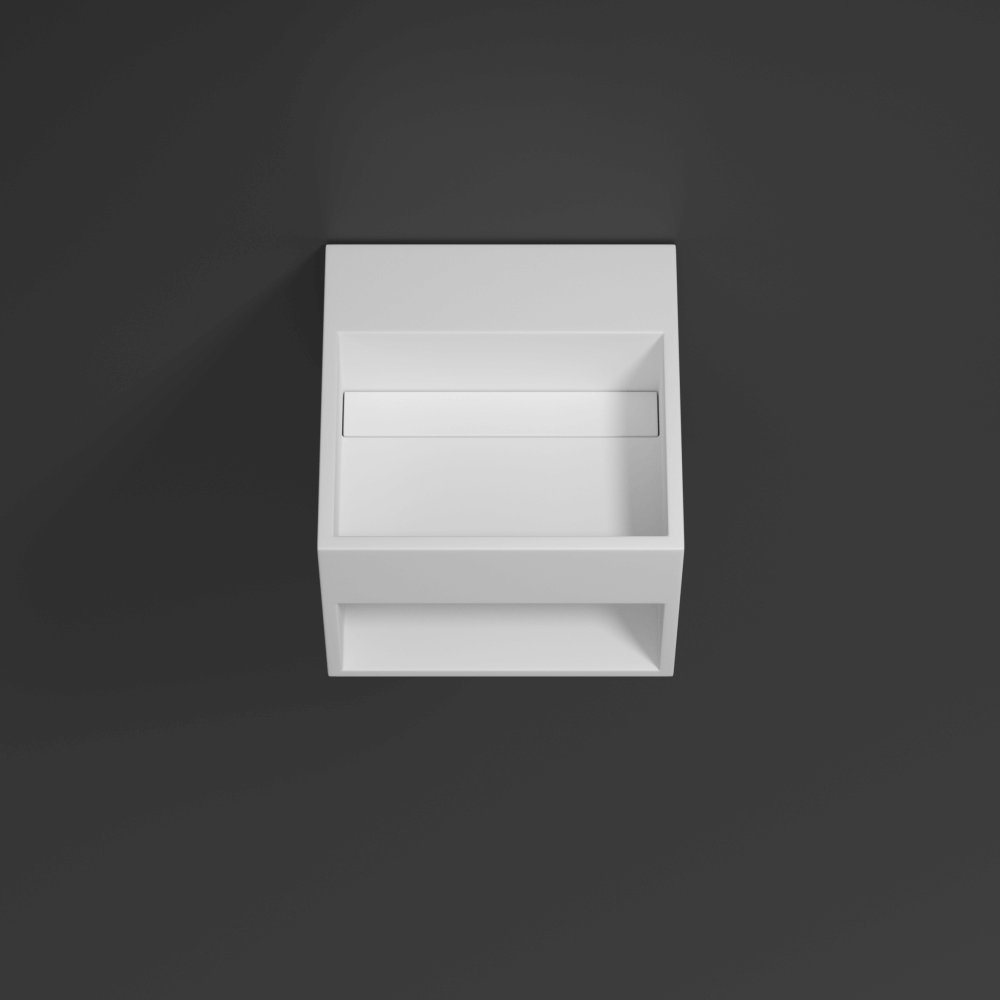 Vasque à poser Solid Surface 58x38cm, blanc mat