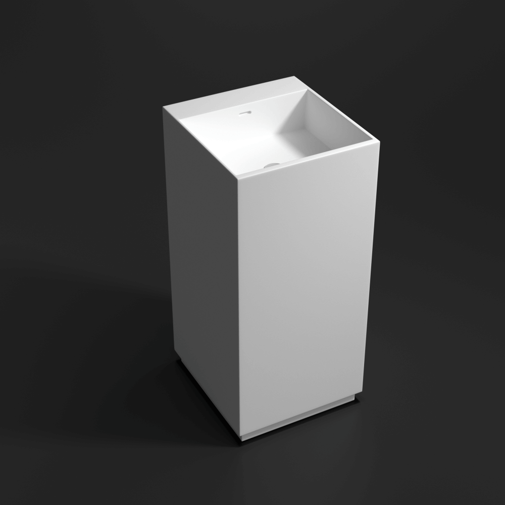 Vasque à poser Solid Surface 58x38cm, blanc mat