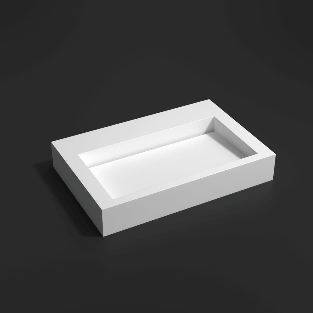 Vasque à poser Solid Surface 58x38cm, blanc mat