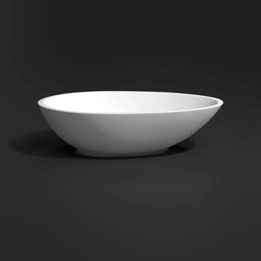 Vasque à poser Solid Surface 60cm, blanc mat