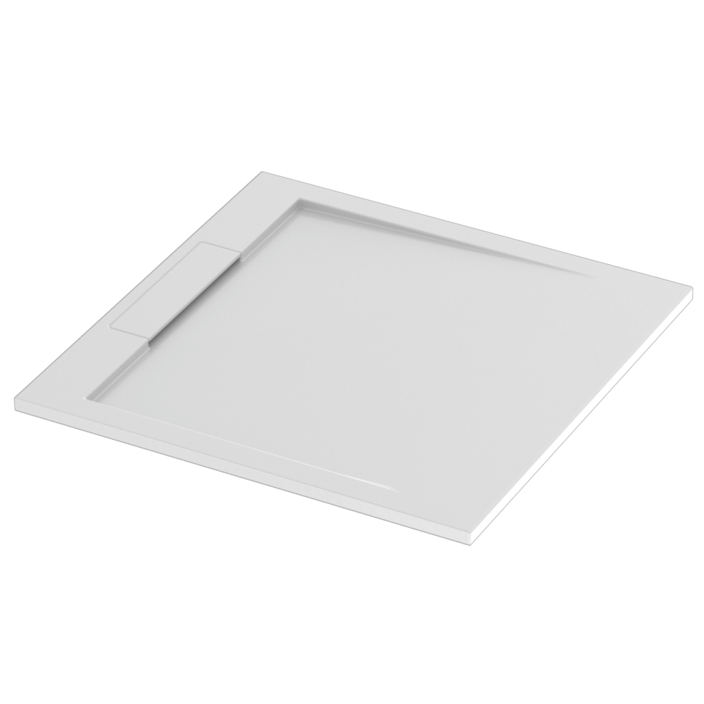 Receveur de douche Solid Surface 80x80cm, blanc mat