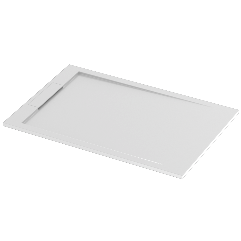 Receveur de douche Solid Surface 120x80cm, blanc mat