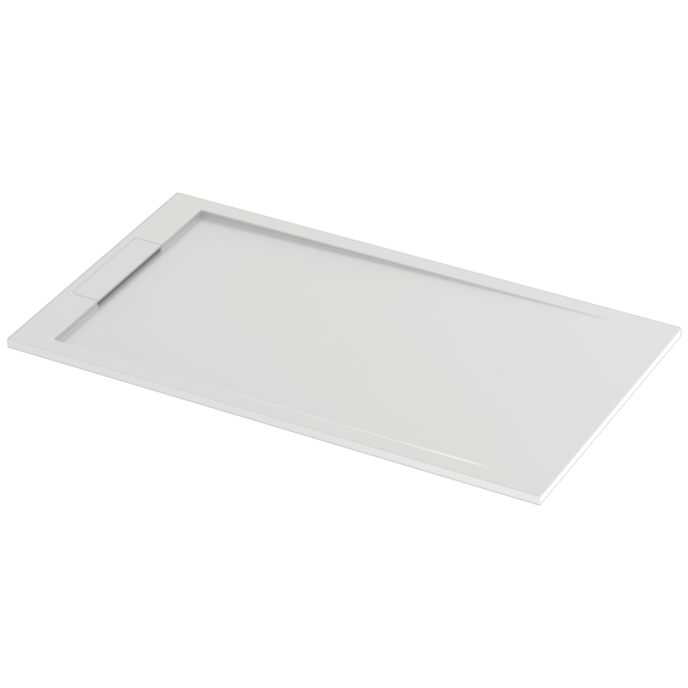 Receveur de douche Solid Surface 140x80cm, blanc mat