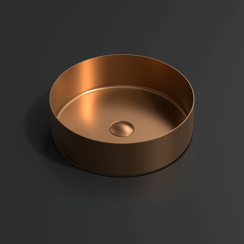 Duten vasque ronde à poser Ø38cm, PVD cuivre