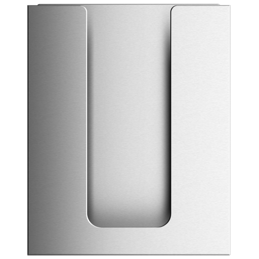 Duten distributeur essuie-mains derrière miroir avec embase plat pour meuble ouvrant, inox brossé