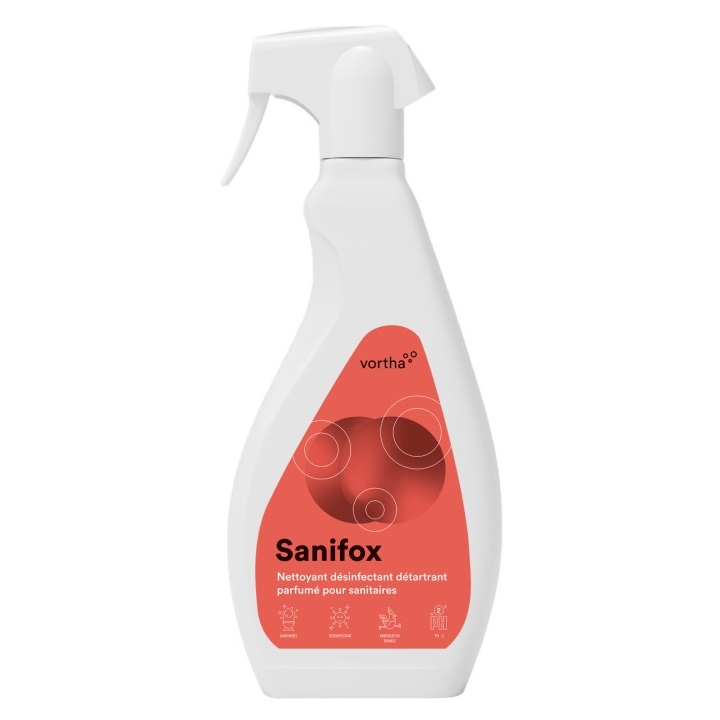 AP - Vortha SANIFOX nettoyant détartrant désinfectant sanitaires / 750ml