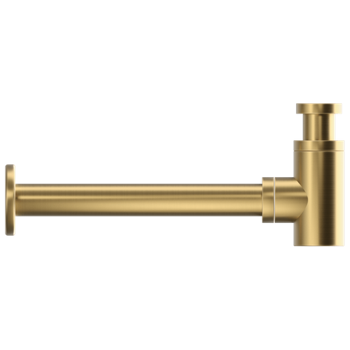 Duten siphon de vidage rond, laiton brossé