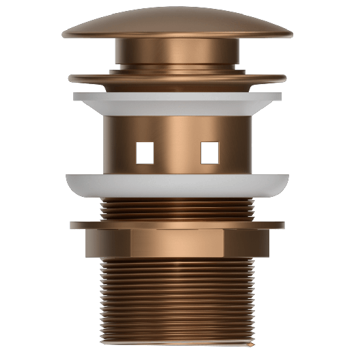 Duten bonde clapet clic-clac avec trop plein, finition PVD Koppar