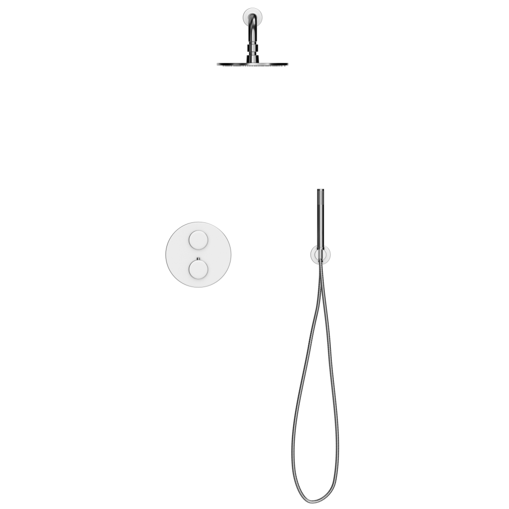 Duten mitigeur de douche encastré, double sortie, finition Edstal