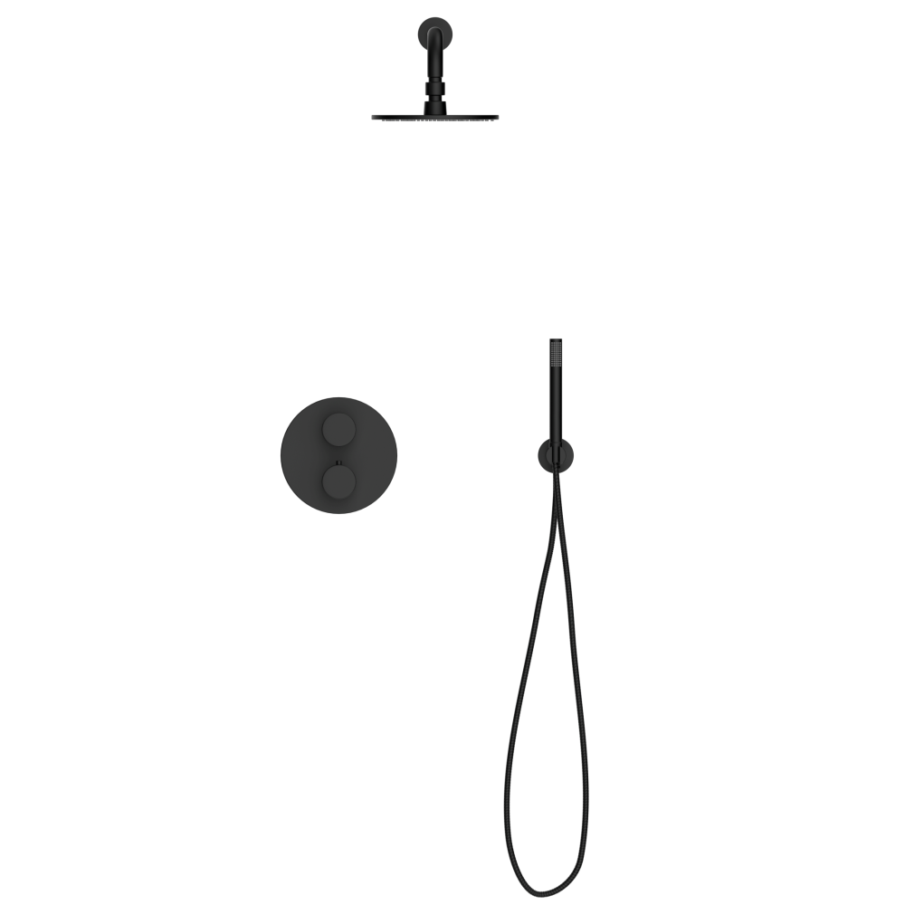 Duten mitigeur de douche encastré, double sortie, finition Koveta
