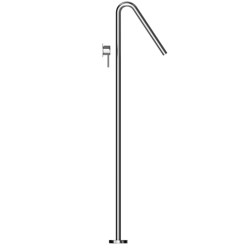 Duten mitigeur colonne de baignoire monocommande, inox brossé