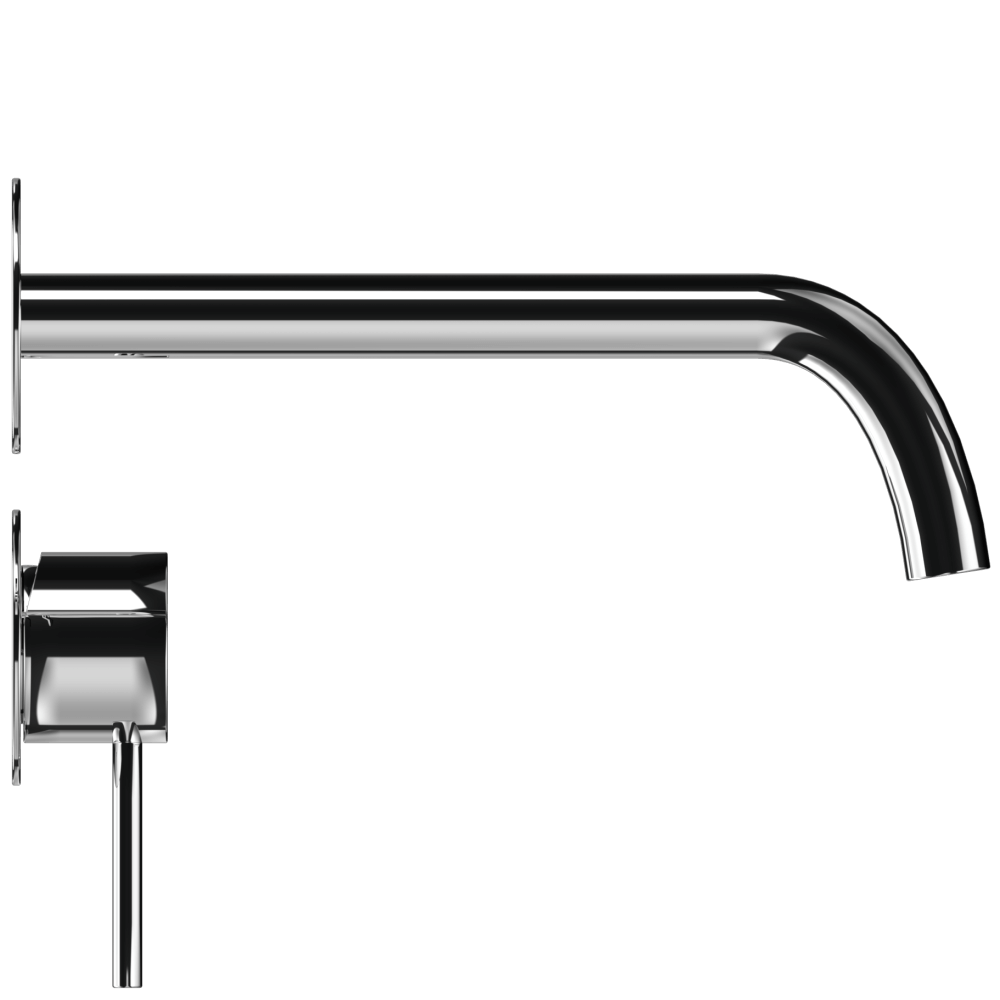 Duten mitigeur mural monocommande, finition Ståljus