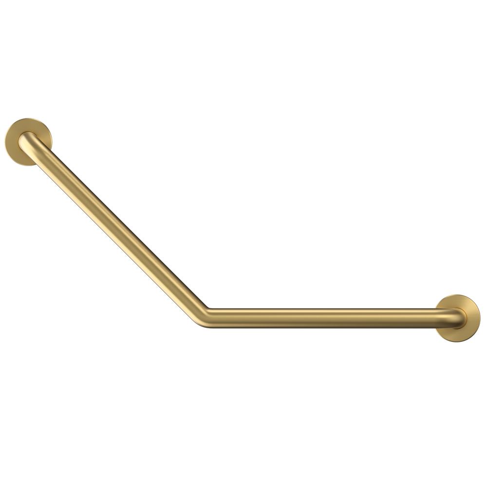 Duten barre coudée 135° acier inoxydable, 400/400mm 2 pts d’appui. Finition PVD Iflusse
