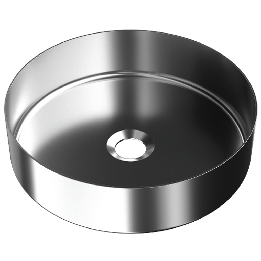 Duten vasque ronde à poser Ø36cm, inox brossé