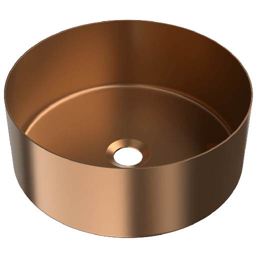 Duten vasque ronde à poser Ø38cm, cuivre brossé
