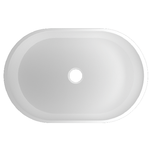 Vasque à poser Solid Surface 58cm, blanc mat
