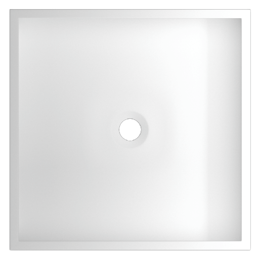Vasque à poser Solid Surface 40cm, blanc mat