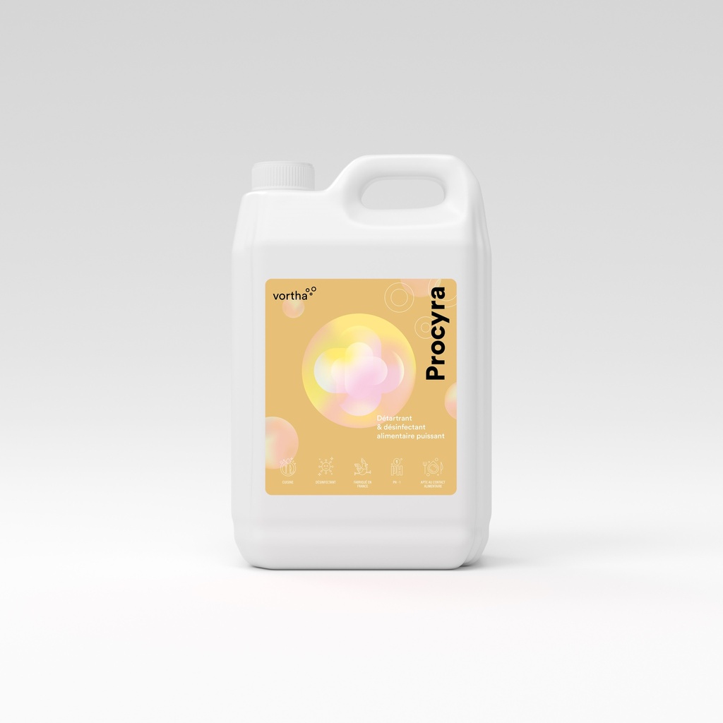 Vortha PROCYRA détartrant désinfectant alimentaire concentré DDA / 5L