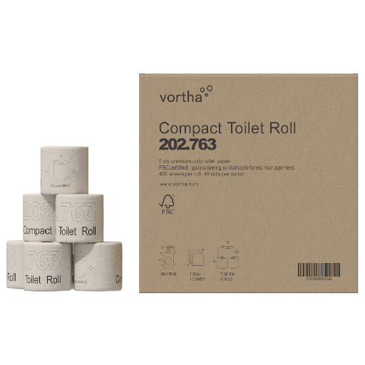 Papier toilette 2p 400f Vortha Compact 202.763 / CT 48 rlx.