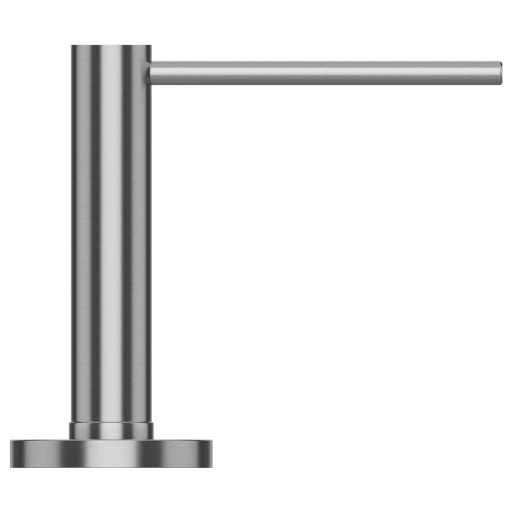 Duten distributeur savon encastré, réservoir 1.2L spécial plan vasque sans jupe/caisson. Inox brossé