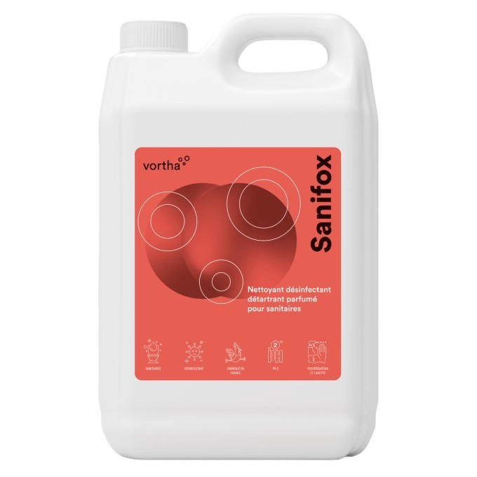 Vortha SANIFOX nettoyant détartrant désinfectant sanitaires / 5L