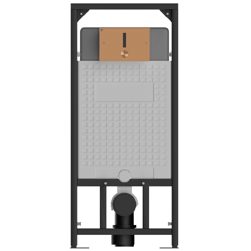 Duten bâti support avec chasse WC électronique, finition PVD Koppar - 800420
