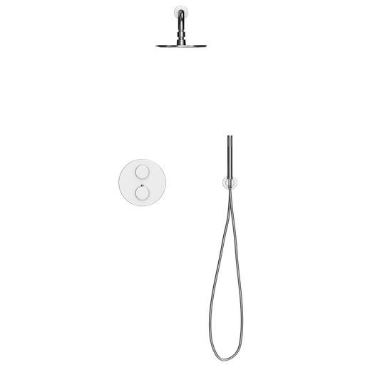 Duten mitigeur de douche encastré, double sortie, finition Edstal