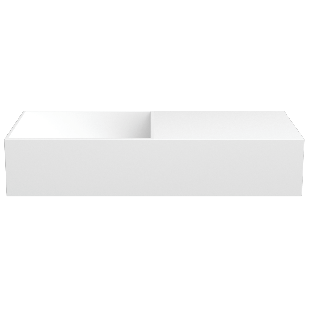 [700330] Lave-mains suspendu Solid Surface 75x32cm, blanc mat
